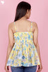 Mulmul Cotton Spaghetti Top In Floral Print